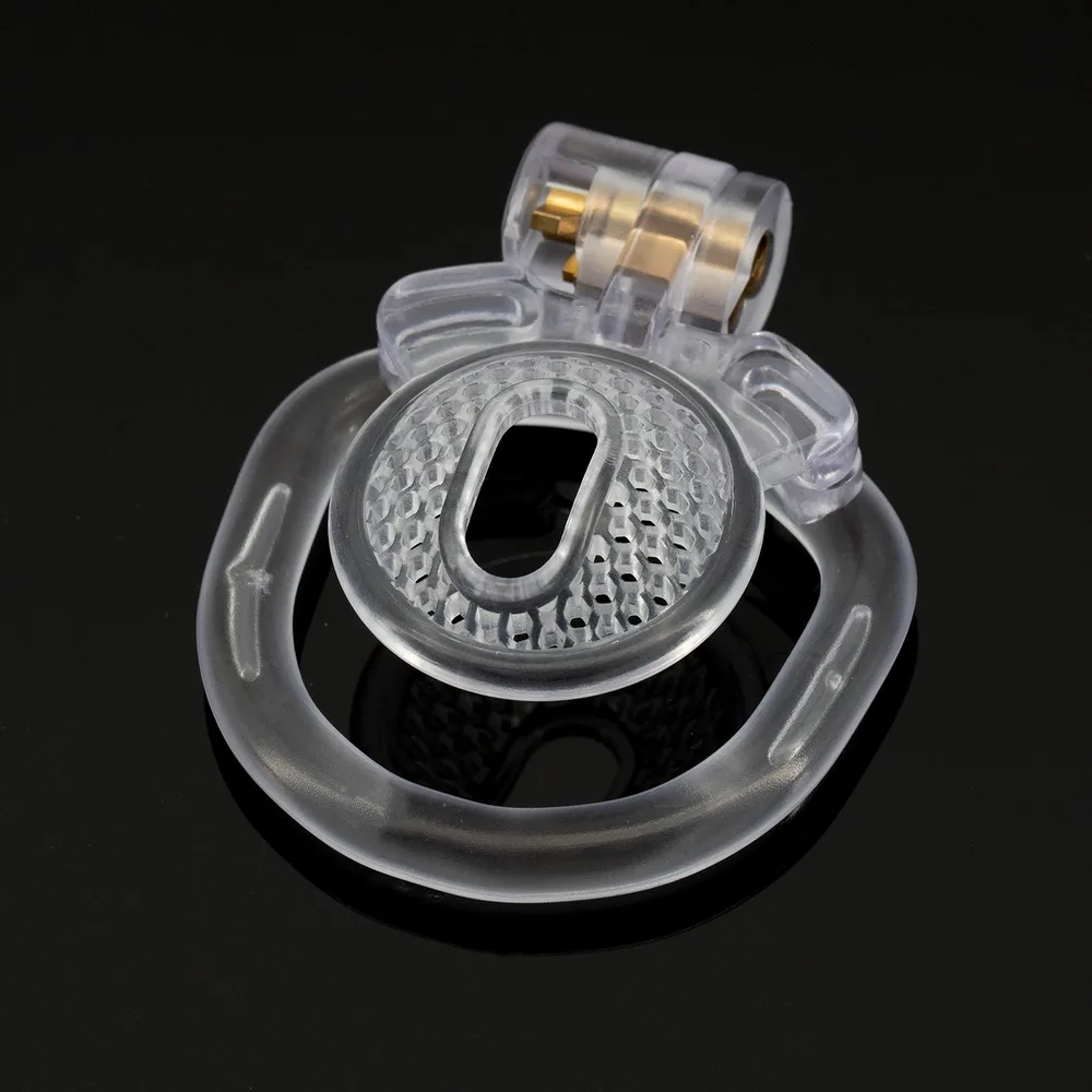 Mini Honeycomb Chastity Lock Positive And Negative Mesh With Minimal Air Permeability - Positive Transparent - View 1