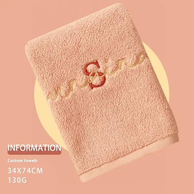Pure Cotton Soft Towel With Creative Embroidery Name Accompanied By Heartfelt Gift Rouge - Shop at LoveMi