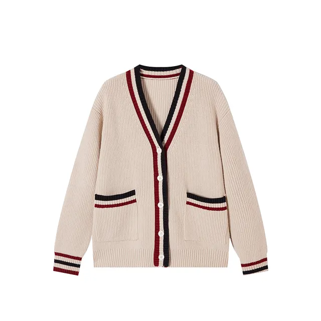 Women's Knitted Sweater Three piece Suit Autumn And Winter Knitting Cardigan Outer Wear Skirt Suit Sweater Apricot - Shop at LoveMi