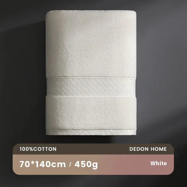 7A Antibacterial Cotton Bath Towel 40 strand Combed Cotton Men's Soft Absorbent White - Shop at LoveMi
