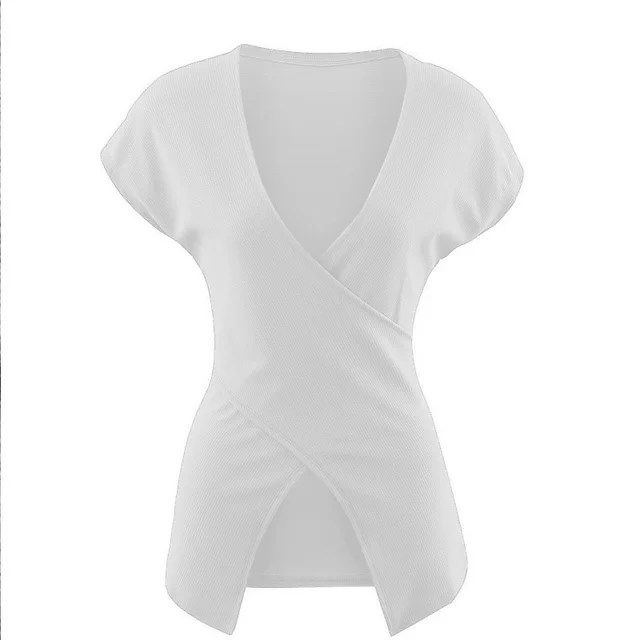 Deep V neck Low Cut Slim fit Casual Coat White - Shop at LoveMi
