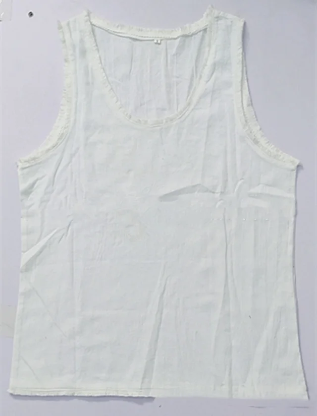 Stitching Casual Solid Color Loose fitting Large Size Cotton And Linen Top Physical Picture - Shop at LoveMi