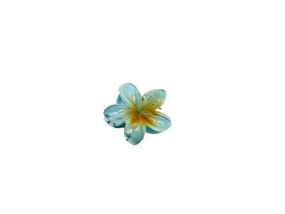 Women's Colorful Egg Flower Barrettes Green Plumeria Rubra 4Cm One - Shop at LoveMi