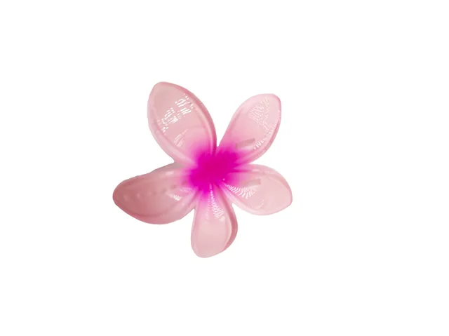 Women's Colorful Egg Flower Barrettes Plumeria Rubra Duck Clip Pink - Shop at LoveMi