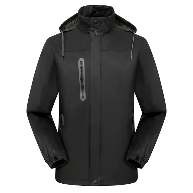 Shell Jacket Outdoor Windproof Waterproof Men And Women Same Coat Single Layer Black - Shop at LoveMi