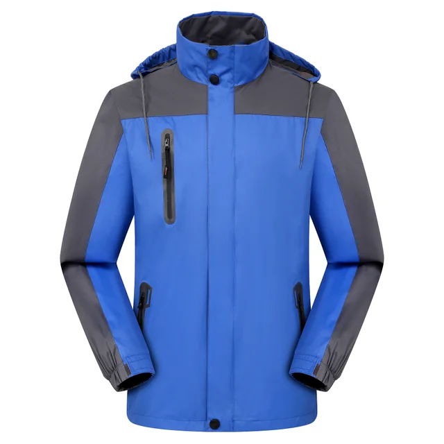 Shell Jacket Outdoor Windproof Waterproof Men And Women Same Coat Single Layer Sapphire Blue - Shop at LoveMi