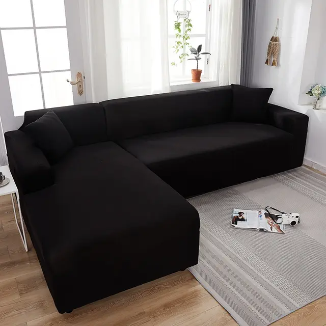 Nordic Imperial Concubine Sofa Cover Four Seasons Universal Elastic Sofa Cover Cloth Set Black - Shop at LoveMi