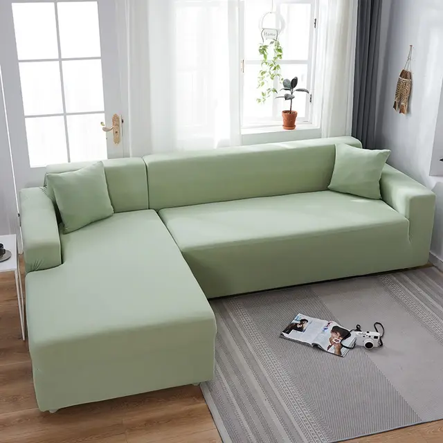 Nordic Imperial Concubine Sofa Cover Four Seasons Universal Elastic Sofa Cover Cloth Set Lemon Green - Shop at LoveMi