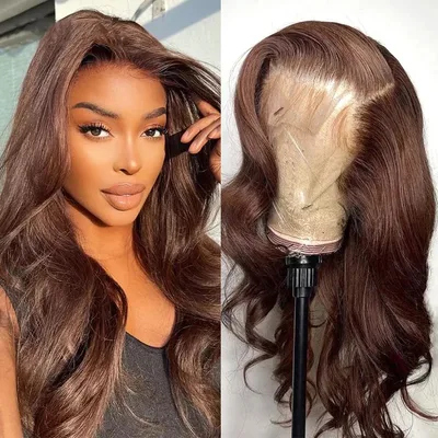 Lace Fashion Brown Wig Wave Long Curly Hair Wig Head Covering Light Gold - Shop at LoveMi