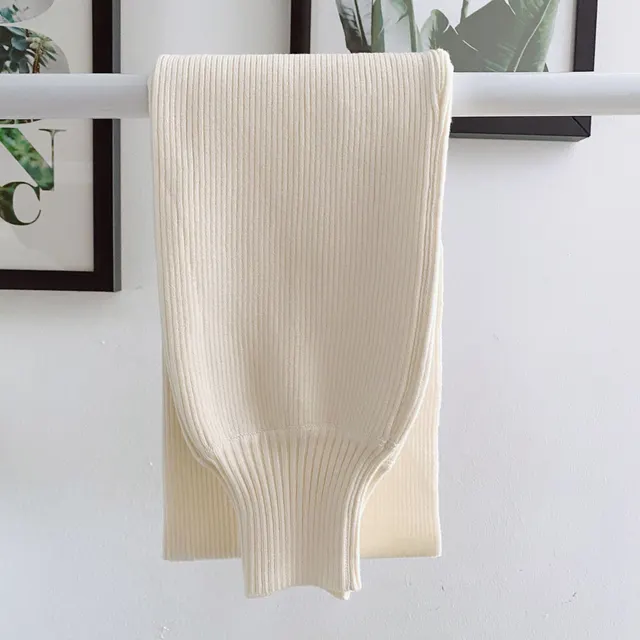 French Lantern Sleeve All match Yoga Fitness Knitted Inverness Women Milky White Puff Sleeve - Shop at LoveMi