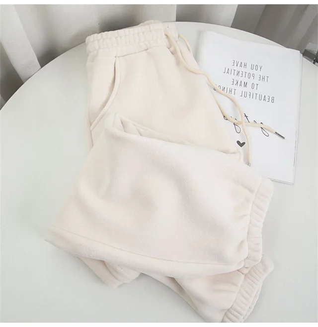 Autumn And Winter Sports Casual Pants For Women Apricot - Shop at LoveMi