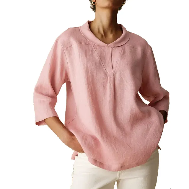 Women's Fashion Loose Cool Lapel Shirt Pink - Shop at LoveMi