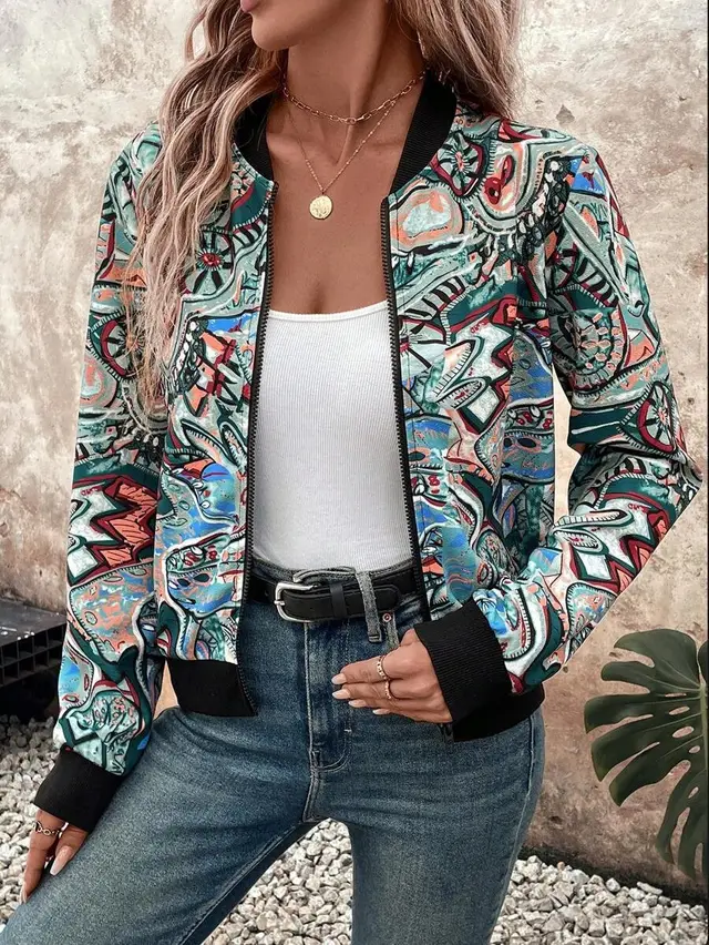 Zipper Decorations Long Sleeve Cardigan Jacket Picture Color 8 - Shop at LoveMi