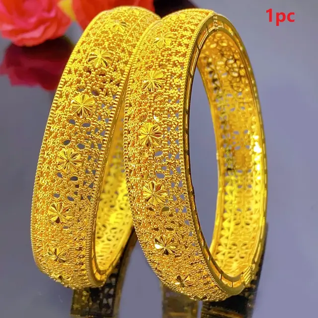 Non fading Women's Alluvial Gold 24k Gold plated Alloy Bracelet B249 Style - Shop at LoveMi