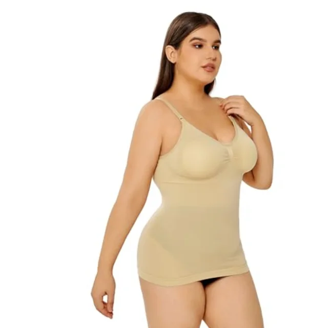 Women's European And American Elastic Vest Apricot - Shop at LoveMi