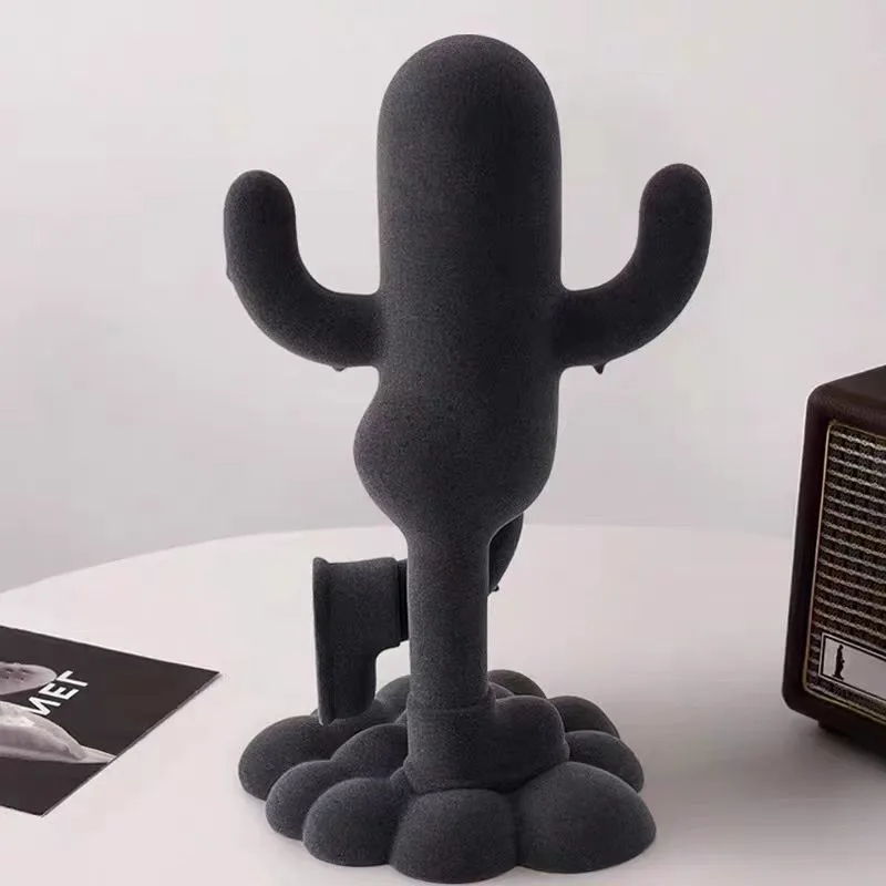 Funny Human shaped Cactus Flocking Crafts Ornaments Dark Gray - Shop at LoveMi