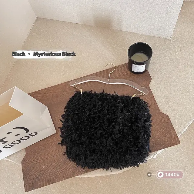 New Feather Tassel Tube Top Vest Internet Famous Sexy Word Mysterious Black - Shop at LoveMi