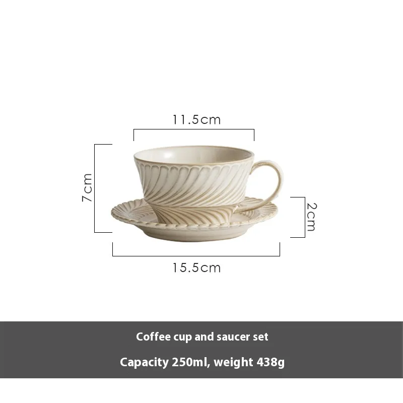 Retro Tableware Creative Mimosa Design Household Rice Bowl - Coffee Set