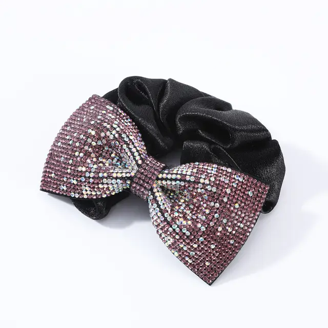 Simple Fashion And Fully jewelled Bow Released Circle Purple - Shop at LoveMi