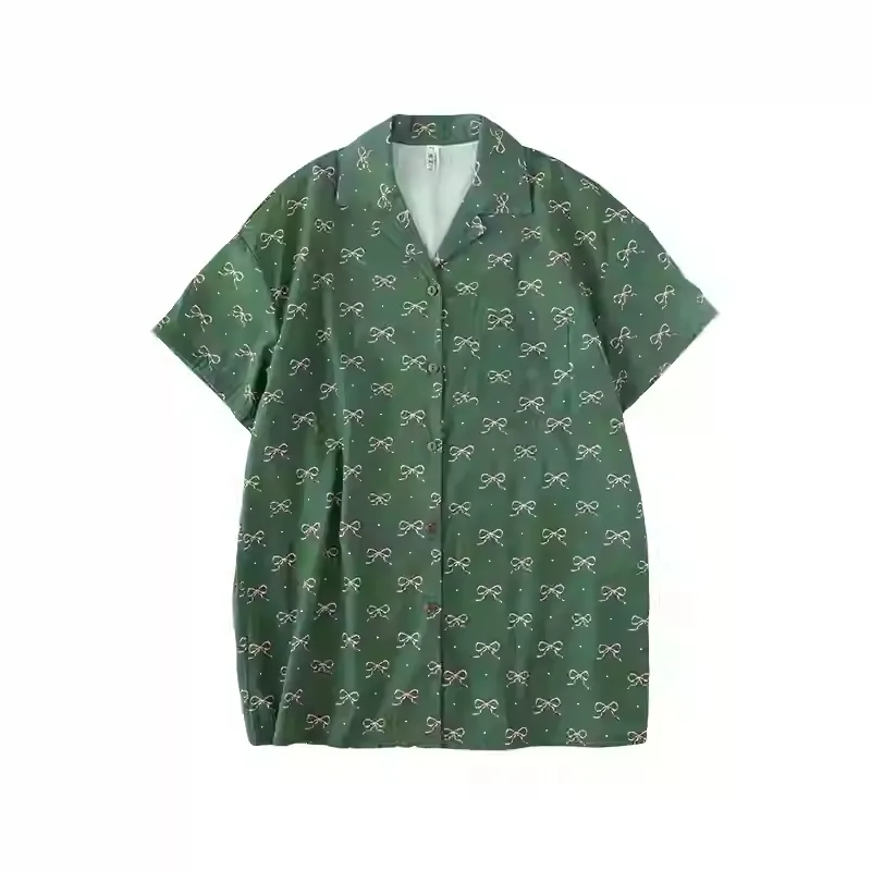 Soft Wool Soft And Comfortable Home Pajamas Women's Suit Short Sleeve L - Shop at LoveMi