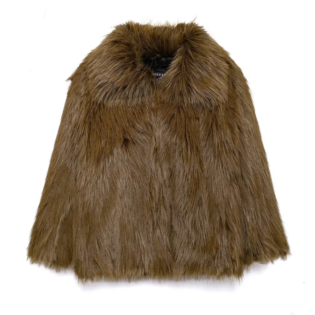 Women's Fashion Fur Lapel Coat Jacket - View 1