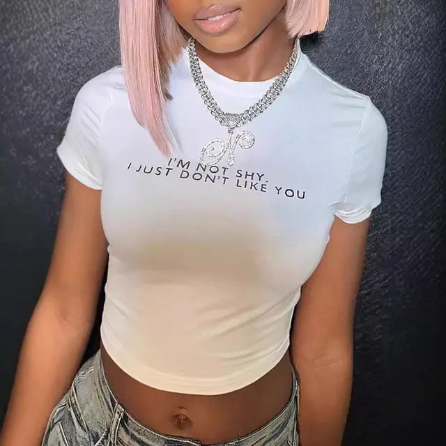 Women's Irregular Slim fit Cropped Fashion Long Sleeve T shirt Top White - Shop at LoveMi