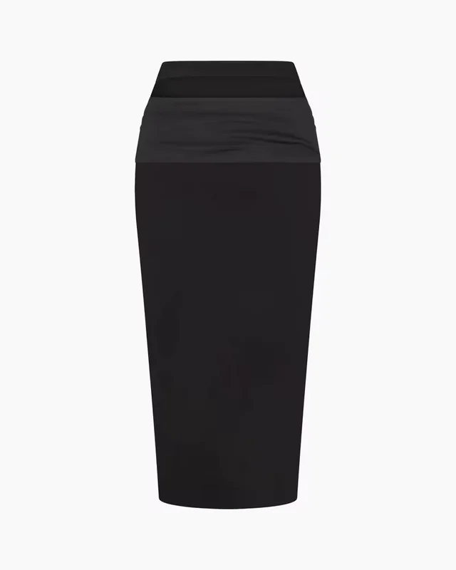 Slim fit Slimming Asymmetric Crossbody Ribbon Vest Black Overskirt - Shop at LoveMi