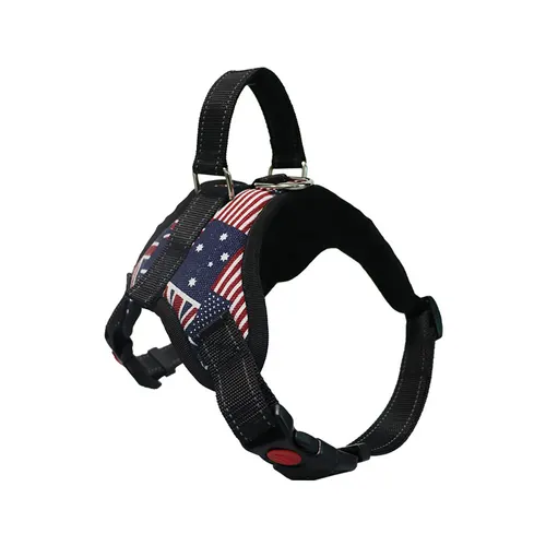 Explosion proof Medium Large Dog Pet Saddle Chest Strap Us Flag Colors - Shop at LoveMi