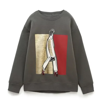 Autumn And Winter New Casual 3D Digital Printing Long Sleeve Women's Sweater Afo3321 Style - Shop at LoveMi