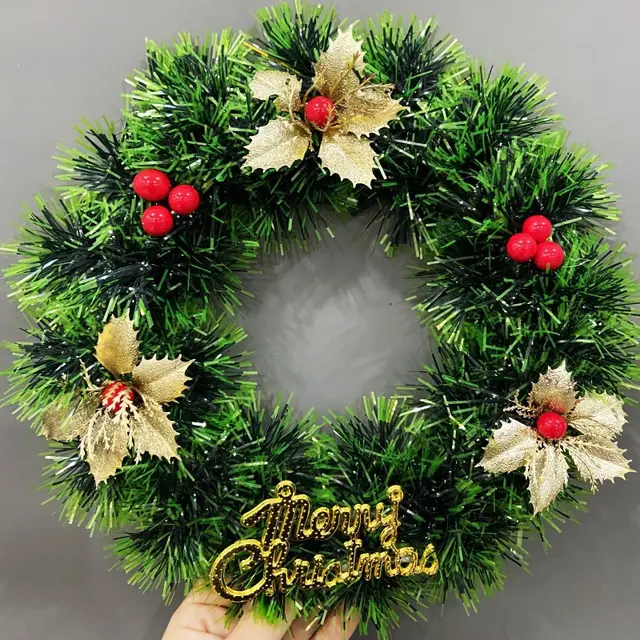 Christmas Decorations Festival Wreath Wreath Window Layout Door Hanging Site Layout Christmas Product Style9 30Cm - Shop at LoveMi