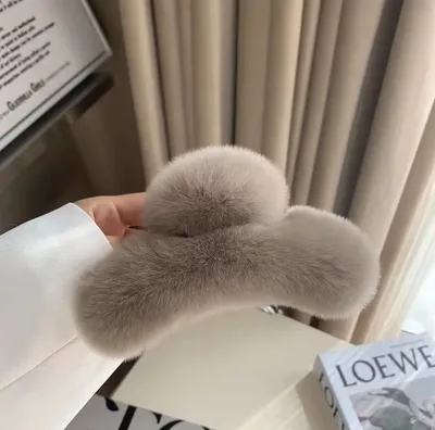 Autumn And Winter New Leopard Print Large Rex Rabbit Fur Hair Claw Milk Coffee Oversized - Shop at LoveMi