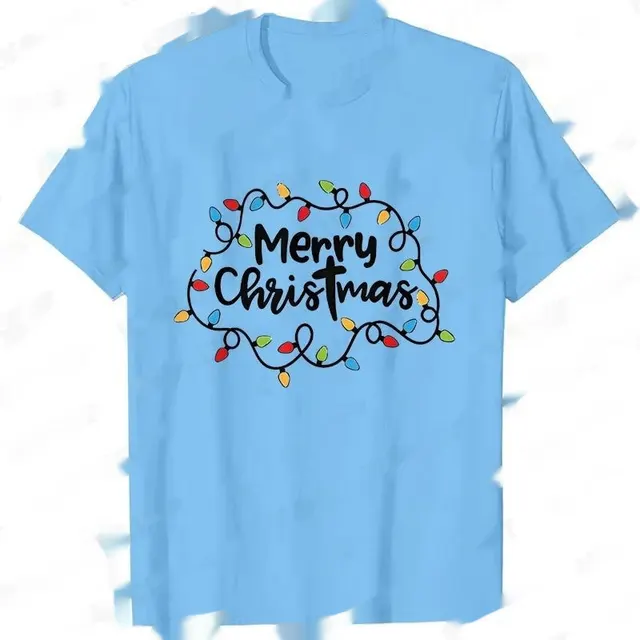 Men T Shirt Christmas Lights Graphic Party T 8 Style - Shop at LoveMi