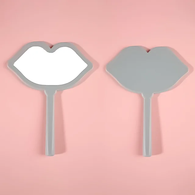 Lip Hand held Makeup HD Portable Makeup DIY Mini Mirror Light Blue - Shop at LoveMi