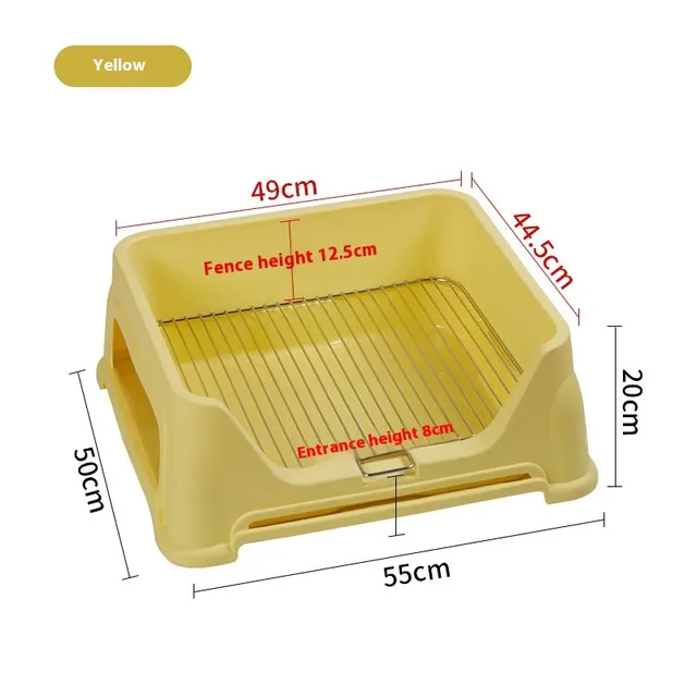 Large Stainless Steel Mesh Frame For Dog Restroom Lemon Yellow - Shop at LoveMi