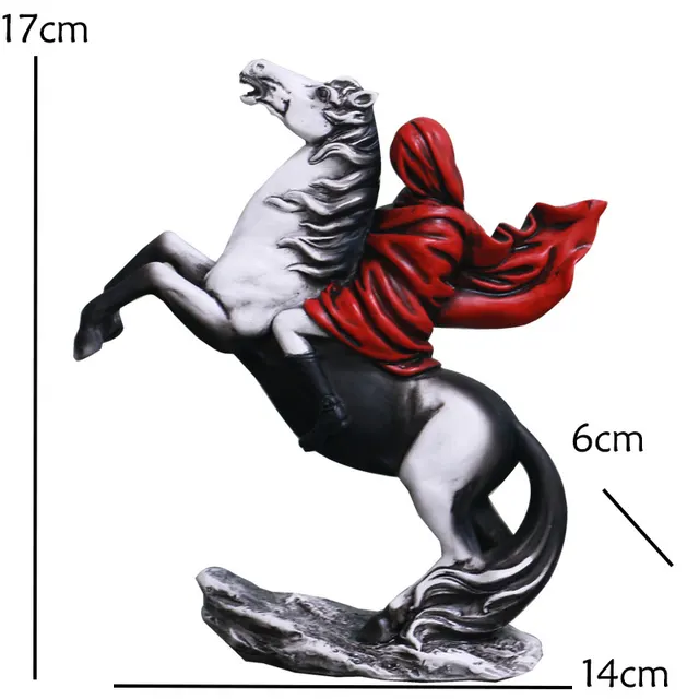 Little Girl With Balloon Art Sculpture Living Room Decorations Decoration Resin Horse Riding Warrior - Shop at LoveMi