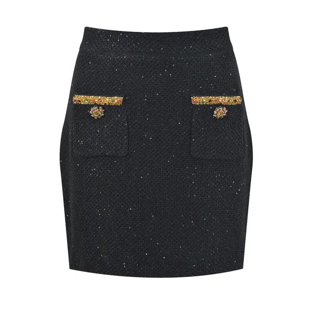 Socialite Light Luxury Two piece French Sequins Soft Jade Warm Fragrance Skirt - Shop at LoveMi