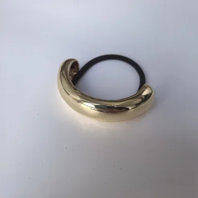 Minimalist Alloy Ring Semi curved Hair Ring Online Influencer Head String High end Leather Case Hair Rope Thick Single Ring Hair Ring - Shop at LoveMi