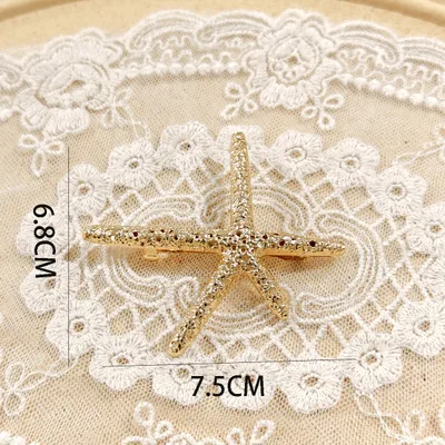 Jewelry Headdress Alloy Ponytail Belt Tire Simple Fashion Starfish Spring Clip - Shop at LoveMi