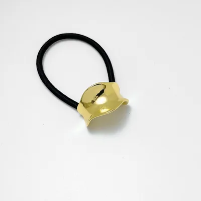 Simple Small Rubber Band Headband Hair Accessories Metal Geometry 14 Gold - Shop at LoveMi