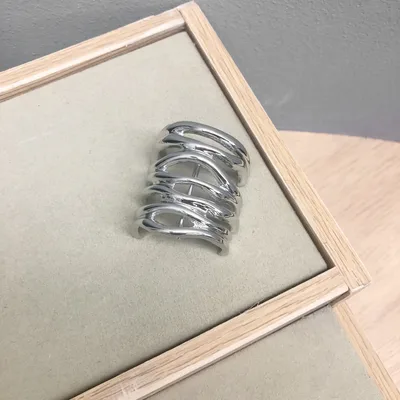 Cold Wind Ponytail U shaped Barrettes Metal Silver - Shop at LoveMi