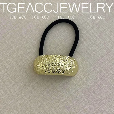 European And American Cold Style Geometric Metal Concave convex Stretch Retro Head Rope Oversized Single Layer Gold - Shop at LoveMi