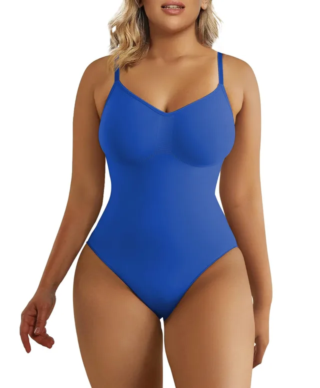One Piece Belly Contraction Hip Lifting Sling Shapewear Blue Triangle - Shop at LoveMi