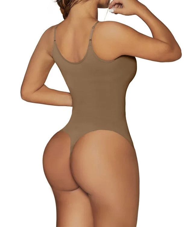 One Piece Belly Contraction Hip Lifting Sling Shapewear Brown Triangle - Shop at LoveMi