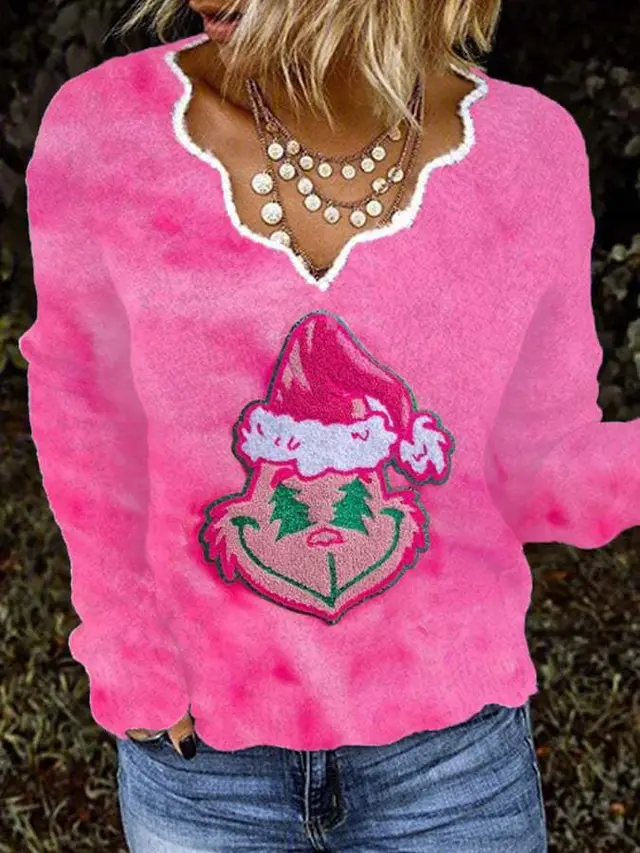 Round Neck Pullover C328 Wave Neckline Women's Top 3 Style - Shop at LoveMi