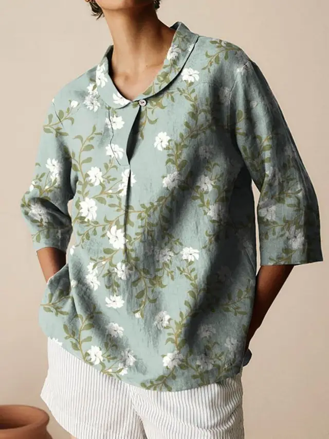 Autumn New Retro Slub Linen Shirt Casual 20 Models - Shop at LoveMi