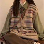 Khaki Vest Green Shirt Suit