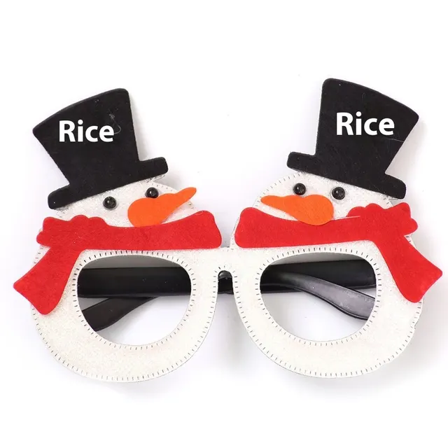 2025Golden Glasses Christmas Day Party Decoration Christmas Snowman Style - Shop at LoveMi