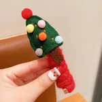 Cute Girls Elastic Rubber Band Christmas Children Telephone Wire Hair Spiral Coil Festive Dress Up Kid Hair Accessories Headwear - Green Christmas ...