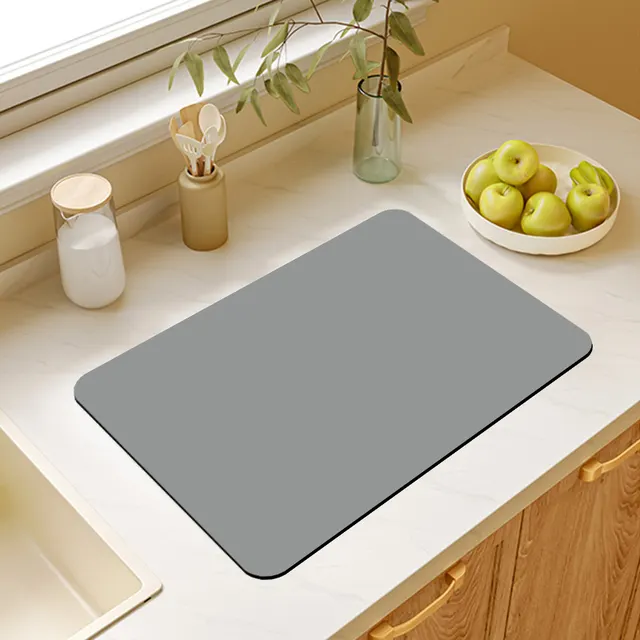 Solid Color Drain Pad For Household Kitchen Silver Gray - Shop at LoveMi