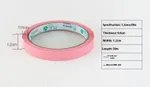 Pink 1.2Cm Wide 30 M 10 Rolls
